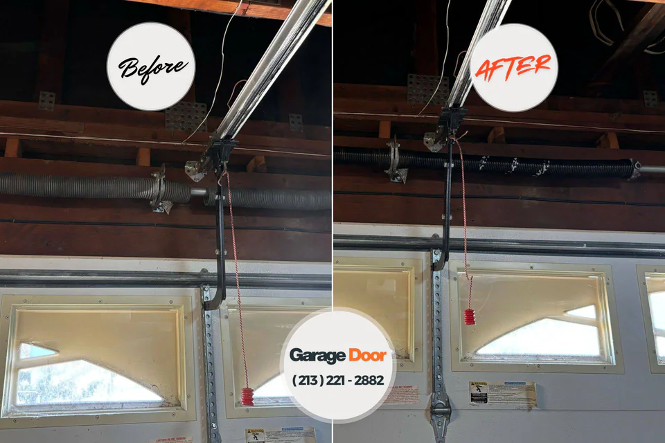 Before and after: Garage Door Installation & Replacement Valmeyer, IL